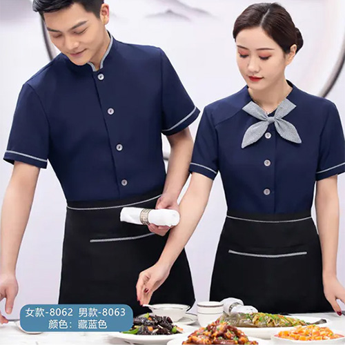 方格领结服务员女款-...